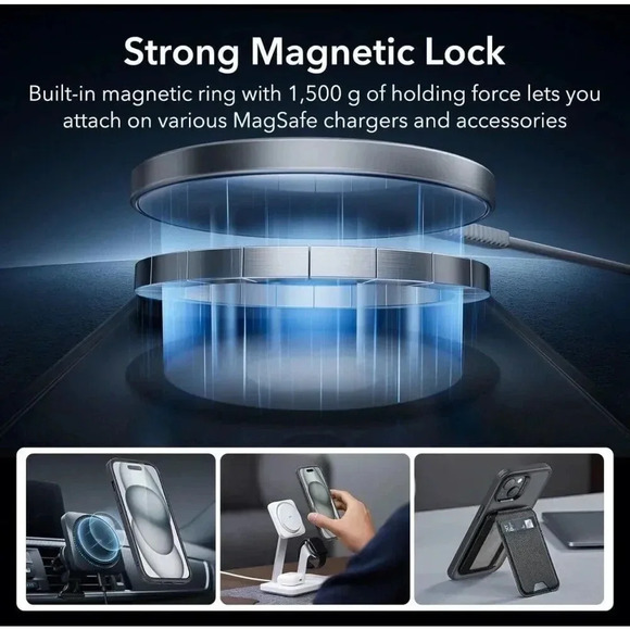 ESR Translucent Black Matte Case for iPhone 15 Case Screen & Lens Protectors - Picture 4 of 8